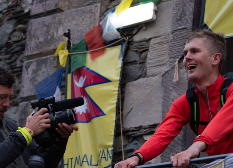 Athlete Alex Staniforth at the end of his Bob Graham Round