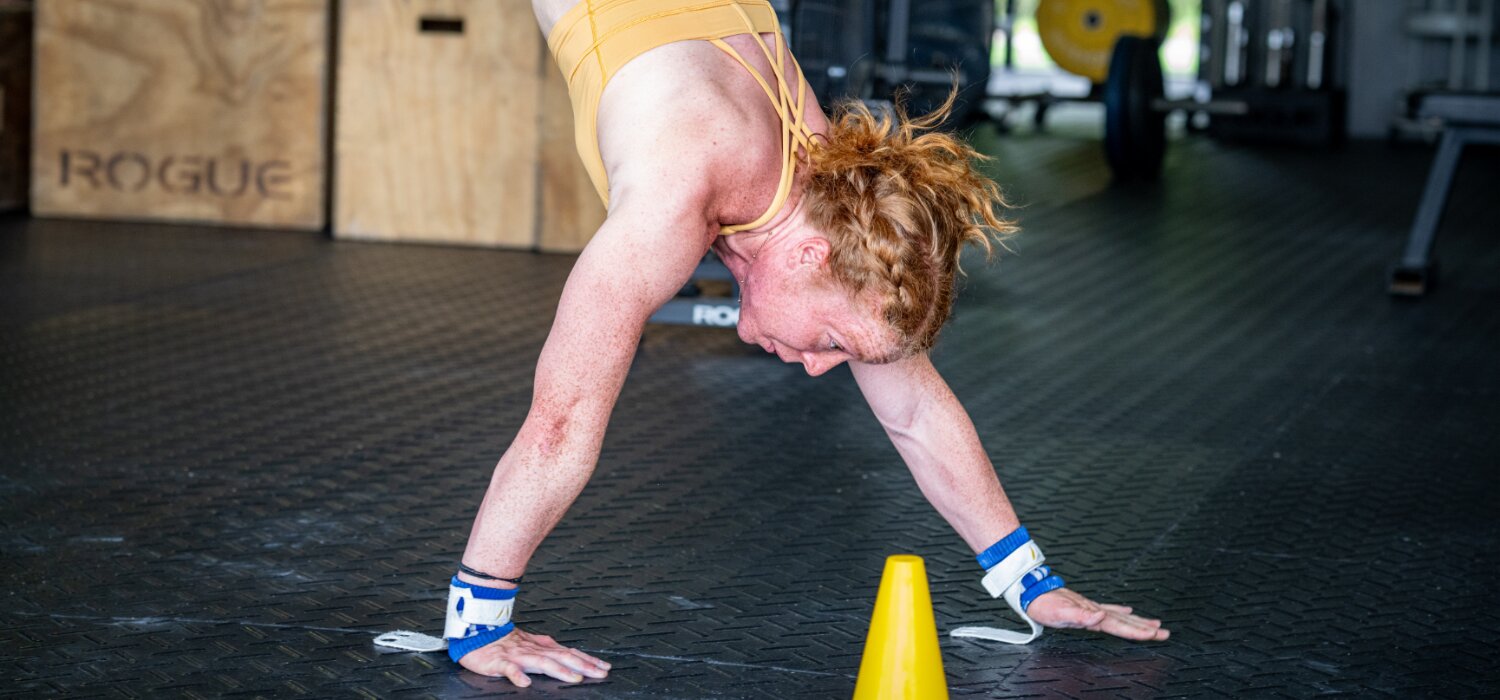 Shelby Neil doing a hand stand