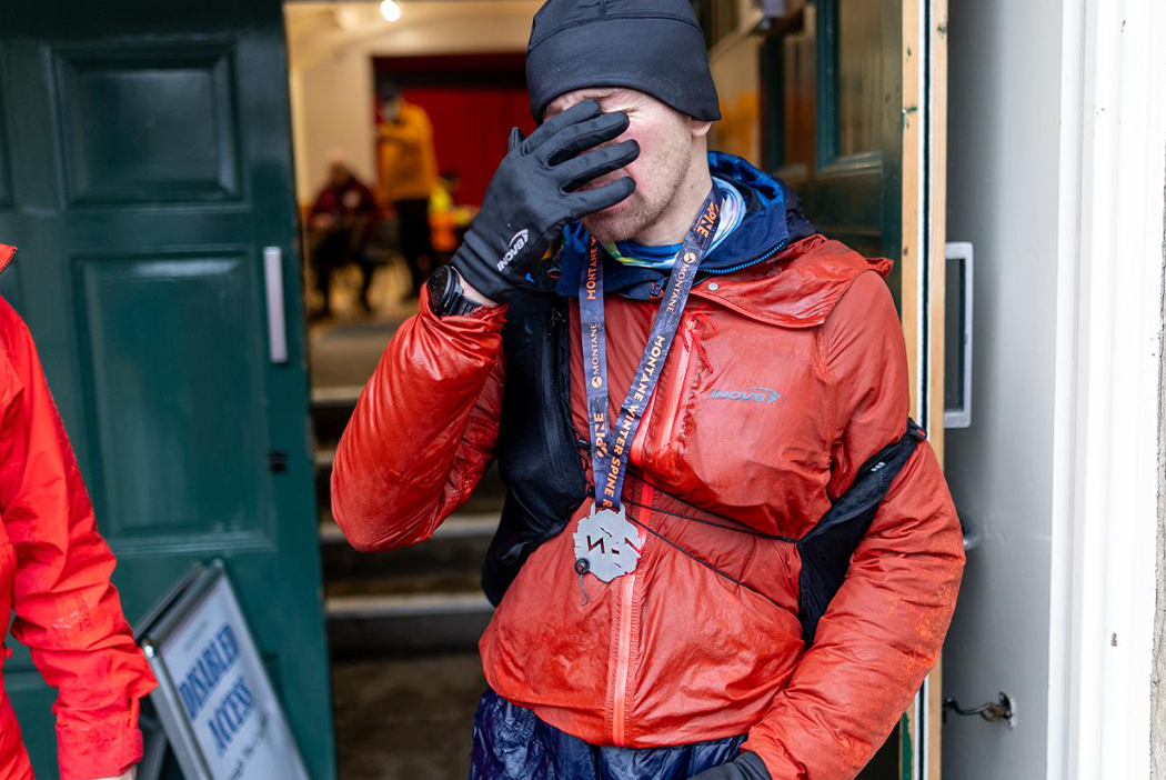 INOV8 athlete Jack Scott after winning the Spine Race Challenger South.
