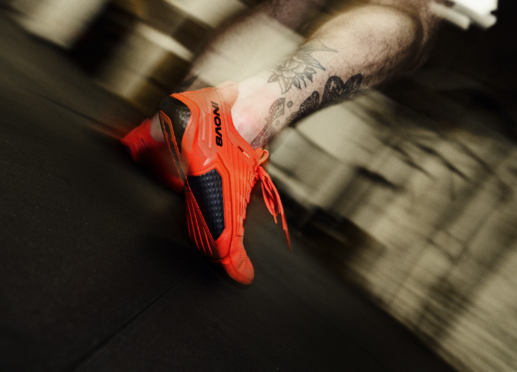 BARE-XF PRO barefoot training shoe, in a bold orange colour