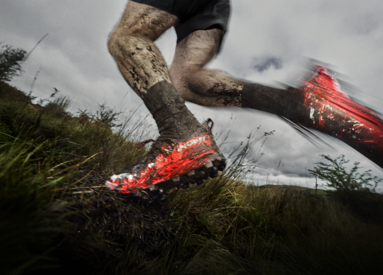 BARE-XF PRO barefoot training shoe, in a bold orange colour