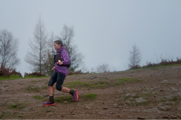 Sarah Perry gliding down the Hill ready to turn around and do it all again.