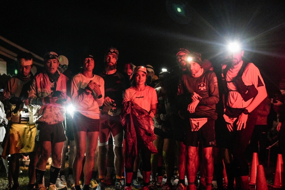 Sarah Perry ready for the next yard at the startline of Big's Backyard Ultra 2025