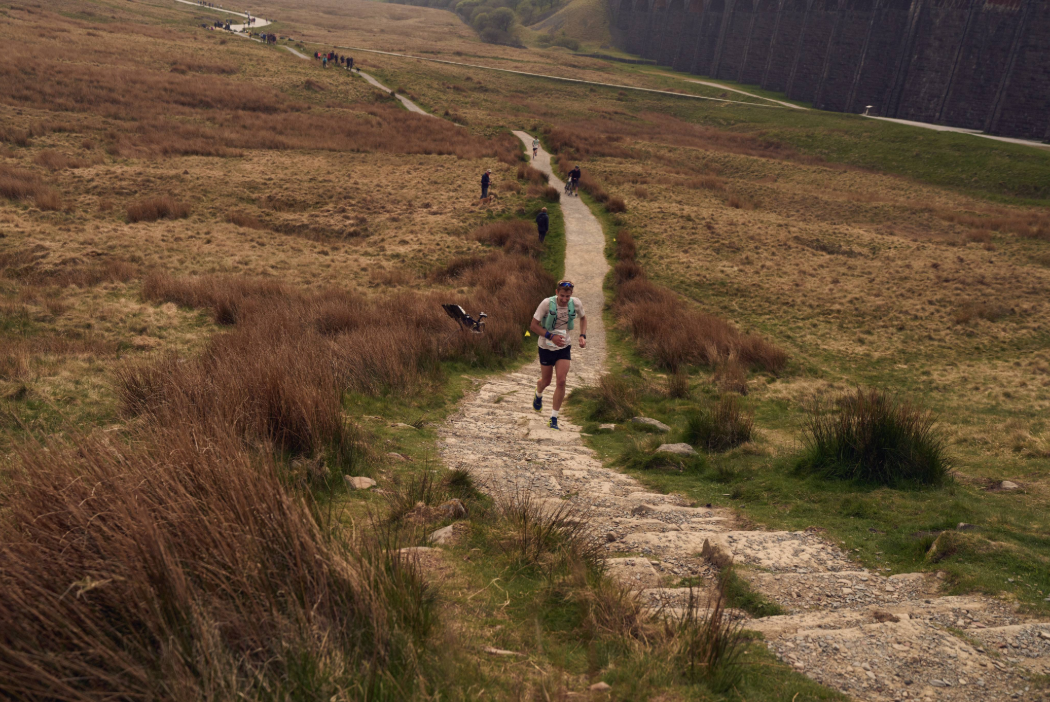 Clovis Chaverot beginning the Whernside climb