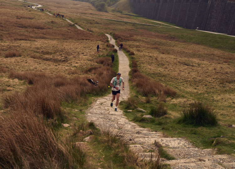 Clovis Chaverot beginning the Whernside climb