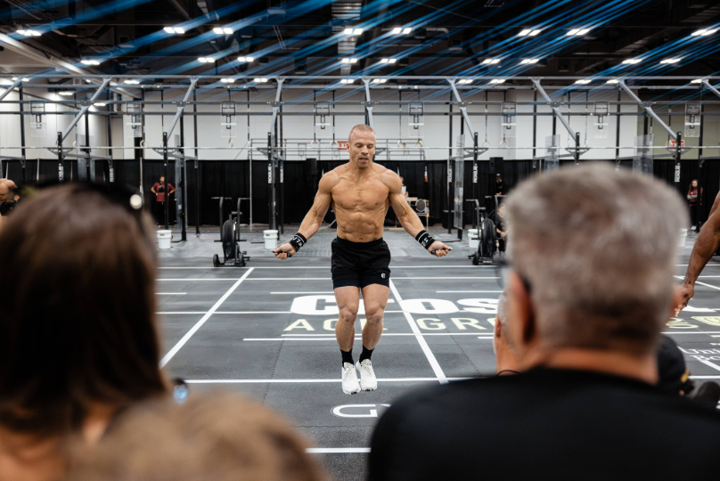 Scott Panchik using a jump rope at CrossFit Games 2025