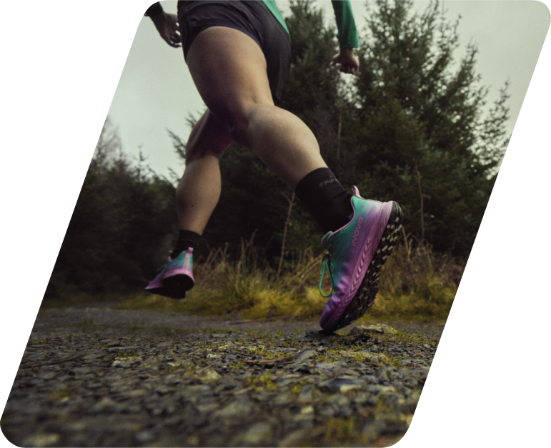 A man running on a trail in Trail Speed